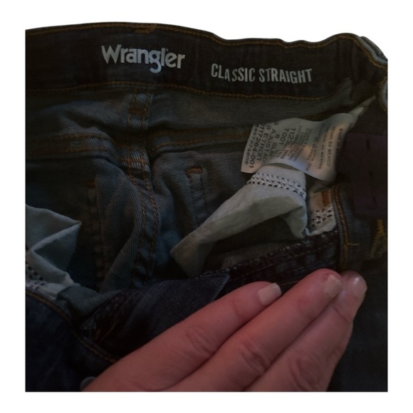 Wrangler Classic Straight Size 8 Slim Adjustable Blue Jeans - Picture 3 of 4